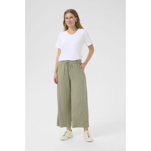 Casual Broek - Oil Green - Loose Fit - Cropped Lengte