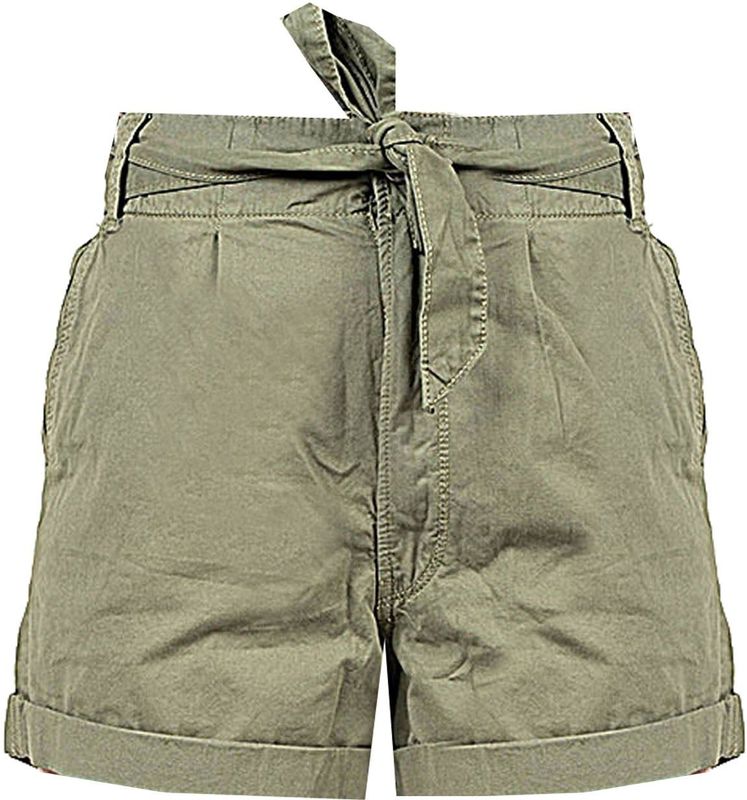 Pepe Jeans - Korte Broek - Zwart - 100% Katoen - Hoge Taille