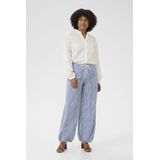 Cream Broek 'Berta'  blauw / wit