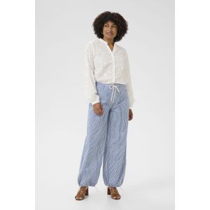 Cream Broek 'Berta'  blauw / wit