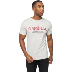 Crosshatch Heren Offaxis T-Shirt (Grijs Marl)