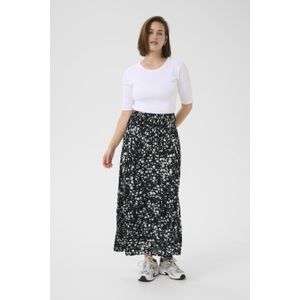 Kaffe - Beathe - A-lijnrok - Zwart/Wit - Gevoerde Zoom/Rand