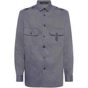 Pinstripe Overshirt Ls