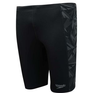 Men's Speedo Hyper Boom Panel Jammer Shorts In Black Grey - Maat 40 inch