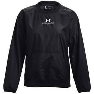 Under Armour UA Rush geweven sweatshirt met ronde hals voor dames, zwart