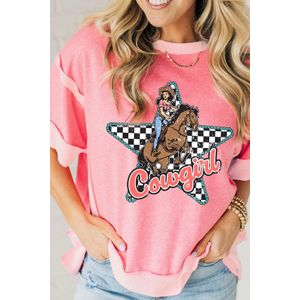 Cowgirl Graphic T-shirt Korte Mouwen