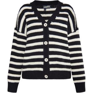 DreiMaster - Vintage - Gebreid Vest - Zwart - Natuurwit