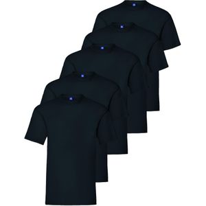 Kruze - Heren Crew Neck T-Shirts - Navy - Set van 5