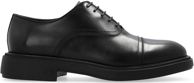 Salvatore Ferragamo - Leather Oxford - Instapper - Zwart - 100% Kalfsleer