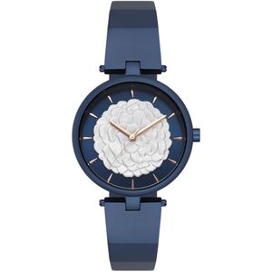 Wesse dames marineblauw quartzhorloge