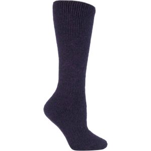 Dames extra lange 2,7 tog kniehoge wollen sokken - Paars