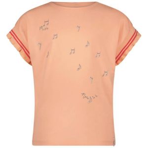 NONO T-shirt Kanai Met Printopdruk Perzik - Maat 6J / 116cm
