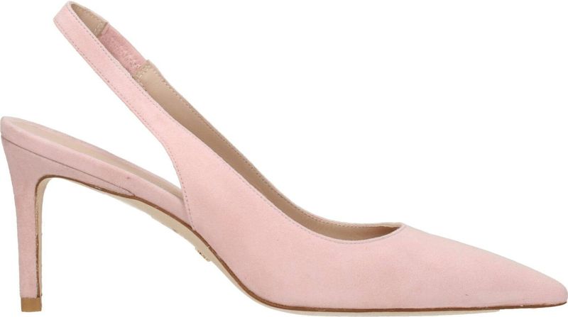 Suède Slingback Met Puntige Neus