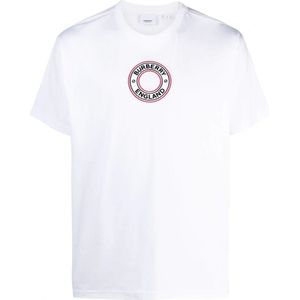 Burberry Archway T-shirt met geborduurd cirkellogo in wit