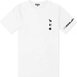 Lanvin Ski geplaatst logo wit T-shirt