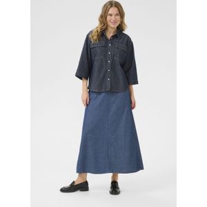 Overhemd - Blue Washed Denim - Casual Fit - Lange Mouwen - 100% Katoen