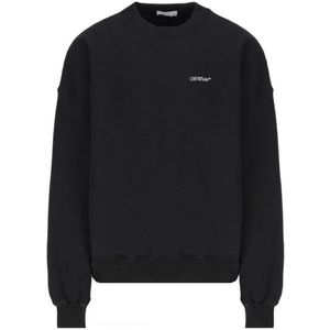 Off-White Scratch Arrow Design Oversized Fit Black Sweatshirt