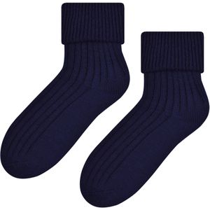 Steven - Dames 1 Paar Luxe Wol Bed Sokken | Zachte Warme Lounge Slaapsokken - Marine