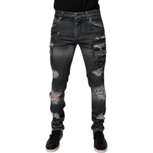 Ritsdetail Versleten Jeans