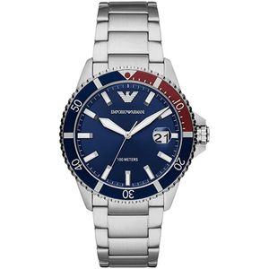 Emporio Armani Diver Heren Horloge Zilverkleurig AR11339