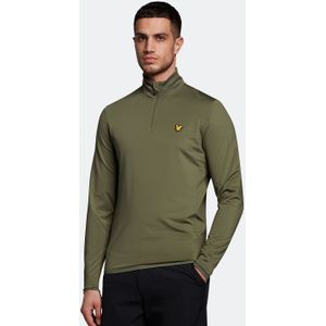 Lyle & Scott - Tech 1/4 Zip Midlayer - Groente - Truien
