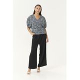 Kaffe - Blouse 'Ruffalo' - Navy / Wit - Blouseshirt