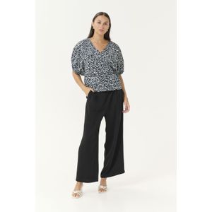 Kaffe - Blouse 'Ruffalo' - Navy / Wit - Blouseshirt