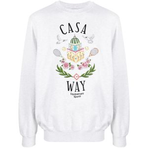 Casablanca Casa-way geborduurd sweatshirt in grijs