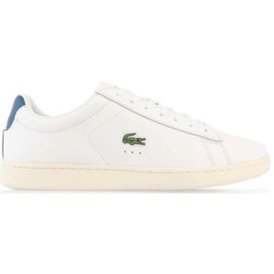 Lacoste Carnaby EVO Leren Sneakers Met Accent Op De Hiel Voor Heren, Wit-marineblauw - Maat 39