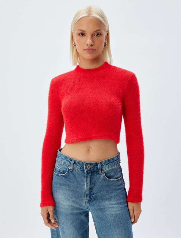 Koton - Trui - Rood - Slanke Pasvorm - Lange Mouw