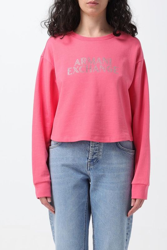 Crop Sweatshirt Roze Kristal Logo