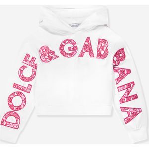 Dolce & Gabbana Meisjes Logo Hoodie in Wit