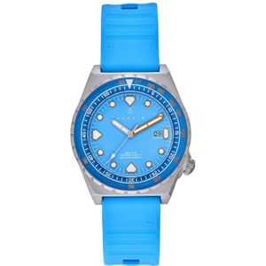 Nautis Baltic Band horloge met datum - blauw