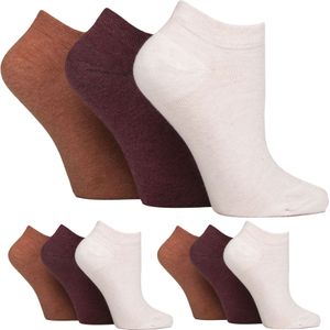 9 Paar Dames Diabetische Trainersokken | Enkelsokken voor Opgezette Voeten