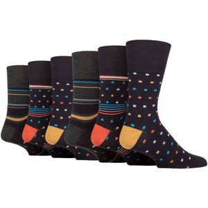 6-pack heren niet-elastische losse bovenkant bamboosokken