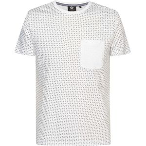 Petrol Industries - Heren All-over Print T-shirt - Wit - Maat S