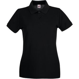 Fruit of the Loom Dames/Dames Premium Piqué Katoen Polo Shirt (Zwart)