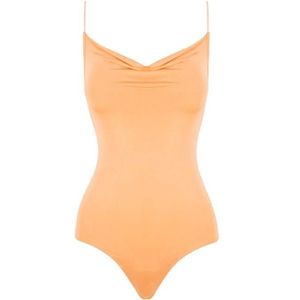 Touwriem met kanten kraag