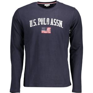 U.S. POLO ASSN. - Chic Blue Printed - T-shirt - Langemouwen - Katoen