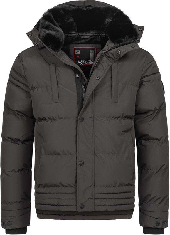 Alessandro Salvarini - AS-281 - Heren Winterjas - Waterafstotend - Teddyvoering - Afneembare Capuchon