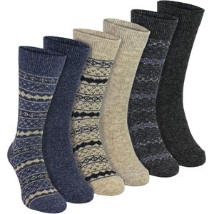 6 Paar Dikke Alpaca Duurzame Herensokken voor Boots