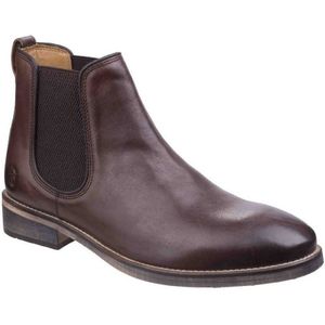 Cotswold Heren Corsham Town Leather Pull On Casual Chelsea Ankle Boots (Donkerbruin)