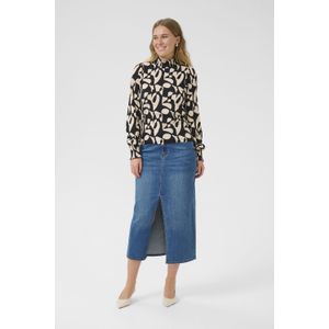 Blouse met lange mouwen Regular fit Black Contrast Blocks black