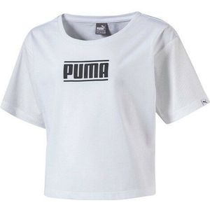 Puma - Kids Style Tee - T-shirt - Wit - Cropped Top