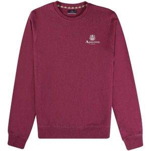 Aquascutum Unisex Volwassen Logo Actieve Sweatshirt (Bordeaux)