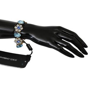 Dolce & Gabbana Gouden Ketting Kristal Bloemen Sneeuwvlok Armband voor dames