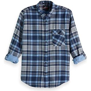 Scotch & Soda - Lange Mouw - Blauw - Geruit Overhemd