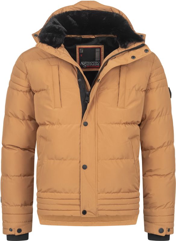 Alessandro Salvarini - AS-281 - Heren Winterjas - Met Teddyvoering - Afneembare Capuchon
