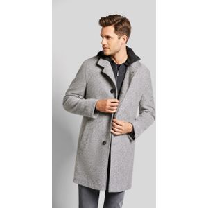 Winterjassen - Lichtgrijs - Gemêleerd Ontwerp - Lange Mouwen - Staande Kraag