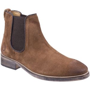 Cotswold Heren Corsham Town Leather Pull On Casual Chelsea Ankle Boots (Kameel)